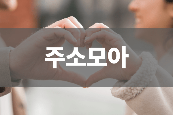 주소모아 주소 데이터